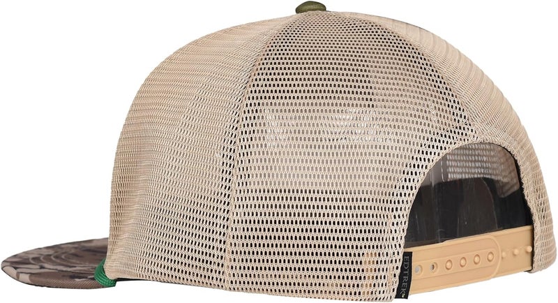 EDTREK Outdoorsman Pro Trucker Breathable Mesh Performance Cap - Flat Brim Snapback Hat - Image 4